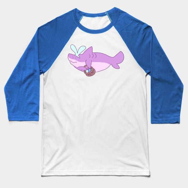 Easter Bunny Shark Baseball T-Shirt by saradaboru